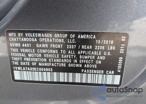 1VWLA7A32KC004903